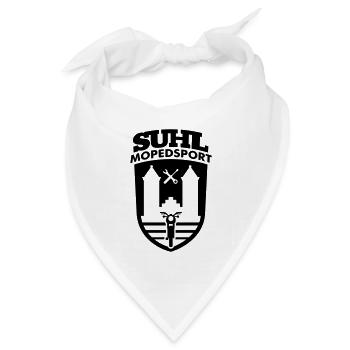 Suhl Mopedsport S50 S51 v.2 (Farbe änderbar) - Bandana Dreieckstuch - Weiß - Vorne