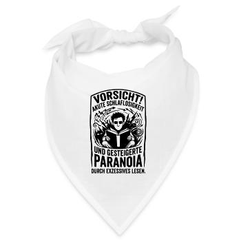 Thriller Leser Schlaflos Paranoia - Bandana Dreieckstuch - Weiß - Vorne