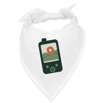 GPS-Empfänger - Bandana Dreieckstuch - Weiß - Vorne