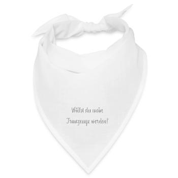 Willst du mein Trauzeuge werden? - Bandana Dreieckstuch - Weiß - Vorne