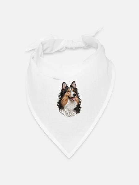 Collie - Bandana Dreieckstuch - Weiß