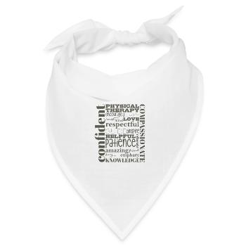 Physio Physiotherapie Physiotherapeut Therapie - Bandana Dreieckstuch - Weiß - Vorne