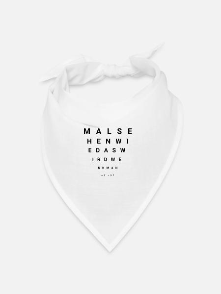 43. Geburtstag 43 Jahre Geschenk Sehtest - Bandana Dreieckstuch - Weiß