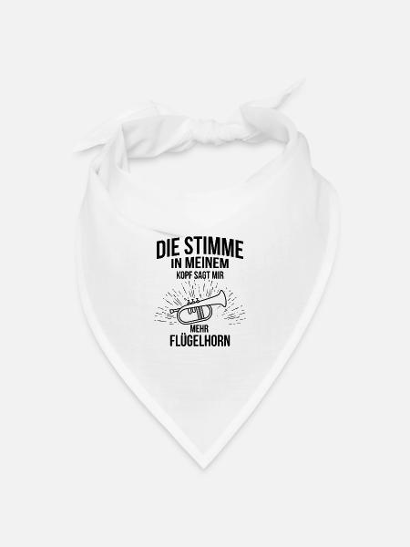 Flügelhorn Flügelhornspieler Flügelhornist - Bandana Dreieckstuch - Weiß