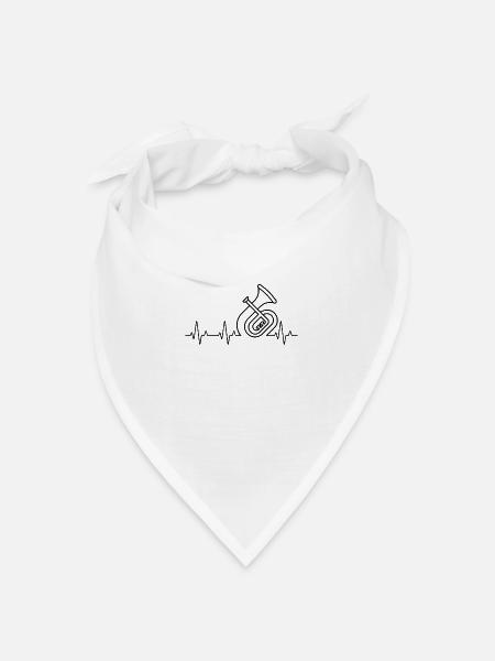 Tenorhorn Tenorhornspieler Tenorhornist - Bandana Dreieckstuch - Weiß