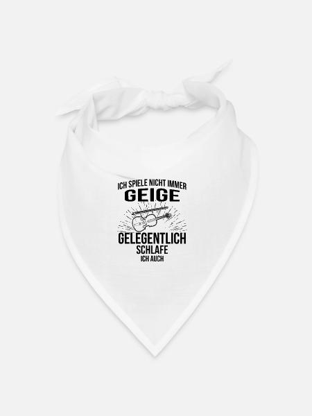 Geige Violine Geiger Violinist - Bandana Dreieckstuch - Weiß