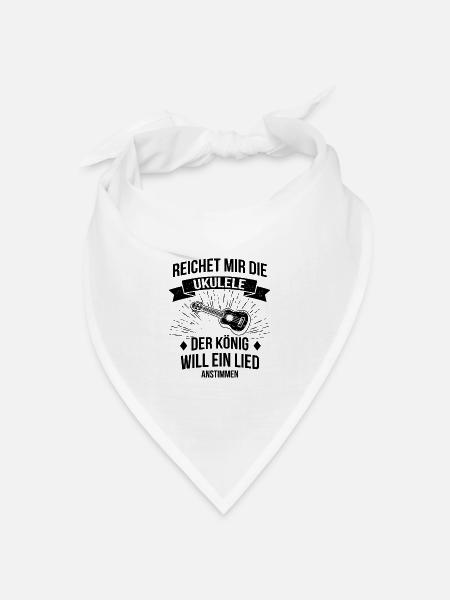 Ukulele Ukulele-Spieler Ukulelist - Bandana Dreieckstuch - Weiß
