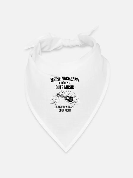Ukulele Ukulele-Spieler Ukulelist - Bandana Dreieckstuch - Weiß