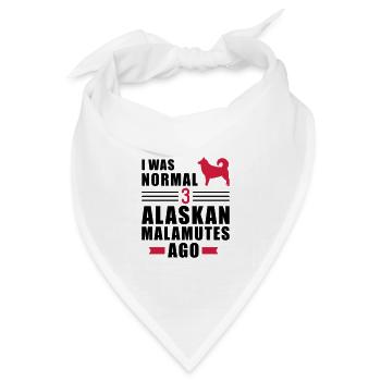 Alaskan Malamute - Bandana Dreieckstuch - Weiß - Vorne