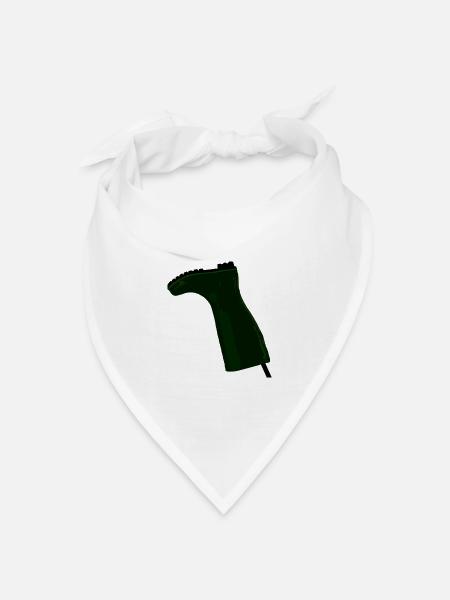 Gummistiefel als stiller Protest - Bandana Dreieckstuch - Weiß