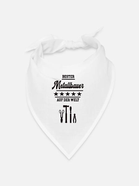 Bester Metallbauer Metallbau Metaller Schlosserei - Bandana Dreieckstuch - Weiß