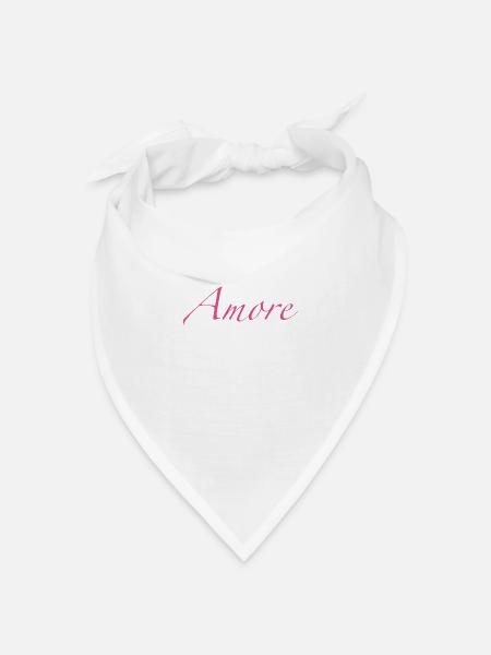 Amore - Bandana Dreieckstuch - Weiß