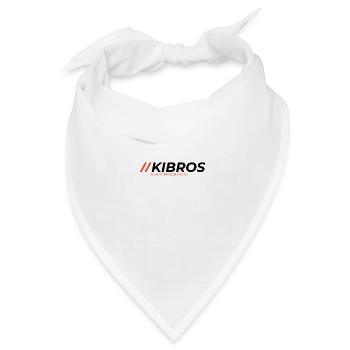 KIBROS Orange Schwarz Facebook Titelbild - Bandana Dreieckstuch - Weiß - Vorne
