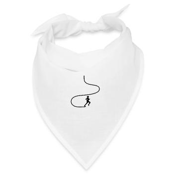 Läuferin Joggerin Hobbyläuferin - Bandana Dreieckstuch - Weiß - Vorne