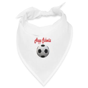 Schweizer Fussball Design - Bandana Dreieckstuch - Weiß - Vorne