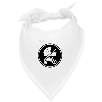 Kinderwagen baby - Bandana Dreieckstuch - Weiß - Vorne