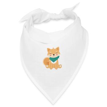Shiba Inu - Bandana Dreieckstuch - Weiß - Vorne