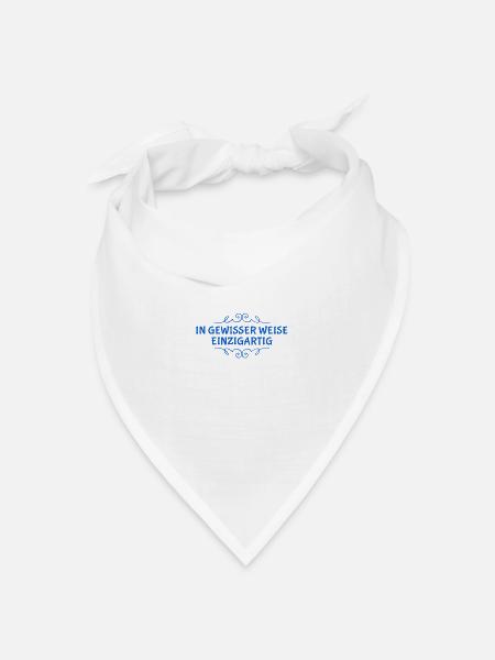 ich bin ein Unikat - Bandana Dreieckstuch - Weiß