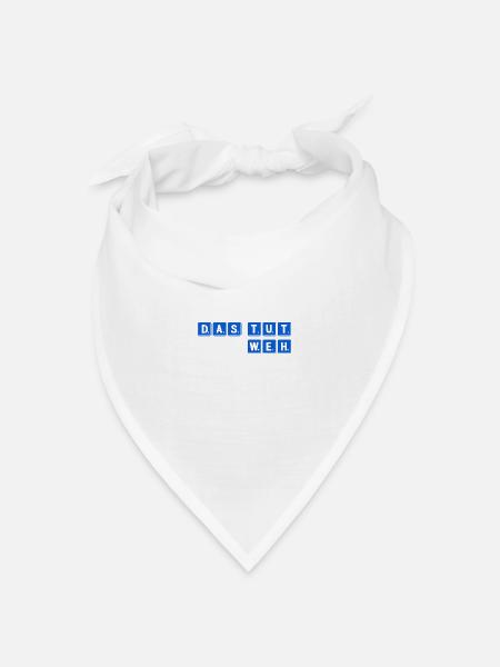 das tut weh - Bandana Dreieckstuch - Weiß