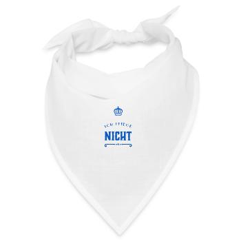 keine Lust zu fliegen - Bandana Dreieckstuch - Weiß - Vorne