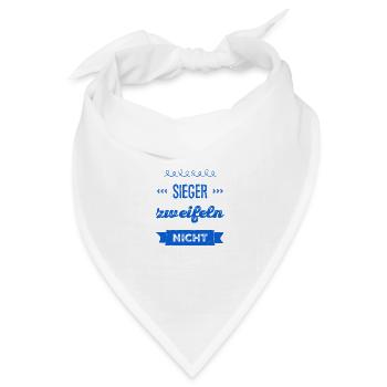 vor dir steht ein Sieger - Bandana Dreieckstuch - Weiß - Vorne