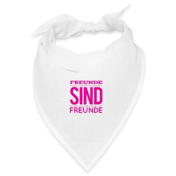 Freunde sind genial - Bandana Dreieckstuch - Weiß - Vorne