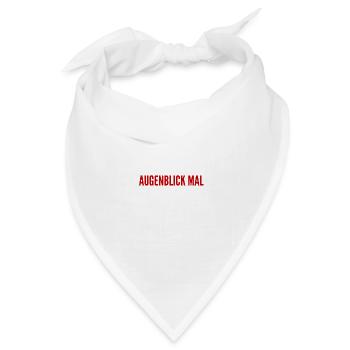 warte noch kurz - Bandana Dreieckstuch - Weiß - Vorne