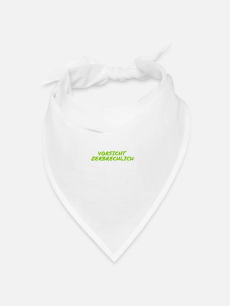 ich bin zerbrechlich - Bandana Dreieckstuch - Weiß