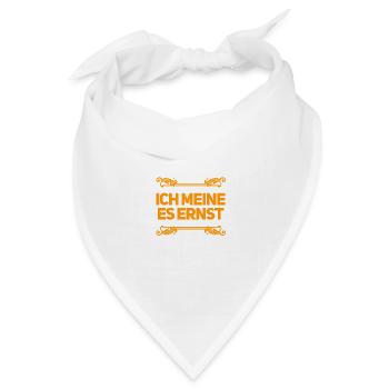 das ist mein ernst - Bandana Dreieckstuch - Weiß - Vorne