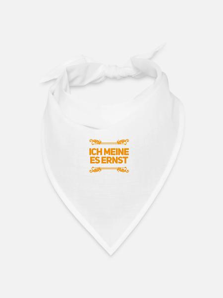 das ist mein ernst - Bandana Dreieckstuch - Weiß