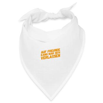 Freunde sind genial - Bandana Dreieckstuch - Weiß - Vorne
