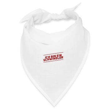 ich schwindele gern - Bandana Dreieckstuch - Weiß - Vorne