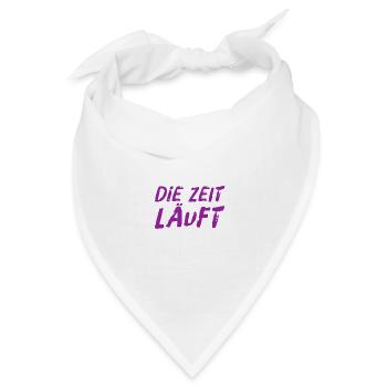 ich schau auf die Uhr - Bandana Dreieckstuch - Weiß - Vorne