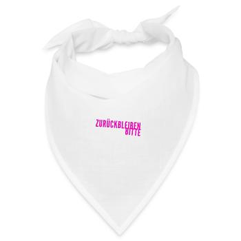 seien sie vorsichtig - Bandana Dreieckstuch - Weiß - Vorne
