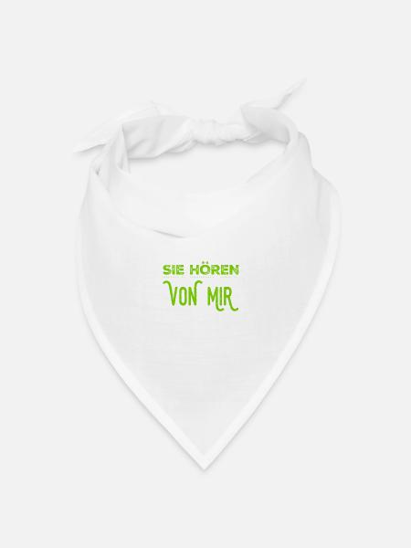 ich bin wütend - Bandana Dreieckstuch - Weiß