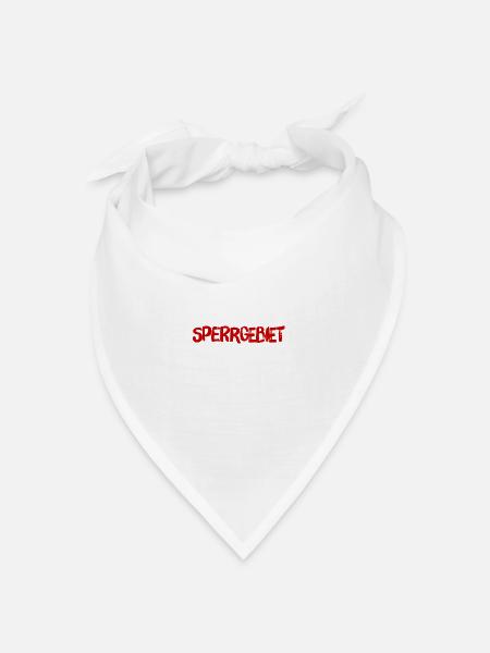 gesperrtes Gebiet - Bandana Dreieckstuch - Weiß