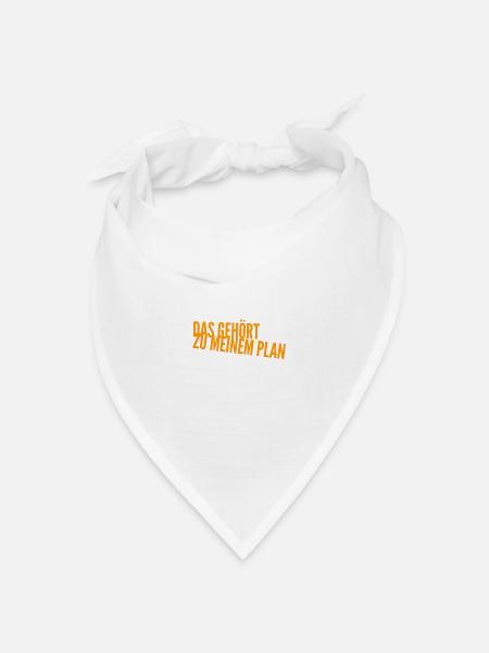 alles Teil des Plans - Bandana Dreieckstuch - Weiß