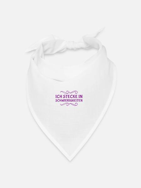 das ist hart - Bandana Dreieckstuch - Weiß