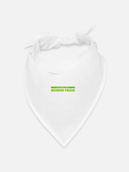 kennst du den Preis? - Bandana Dreieckstuch - Weiß