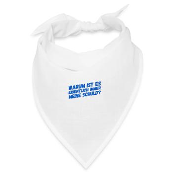 vor dir steht der Sündenbock - Bandana Dreieckstuch - Weiß - Vorne