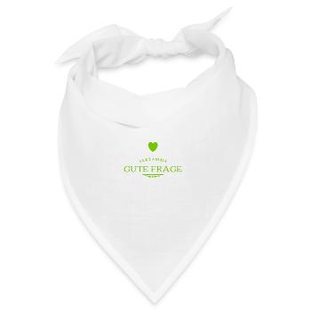 das ist eine verdammt gute Frage - Bandana Dreieckstuch - Weiß - Vorne