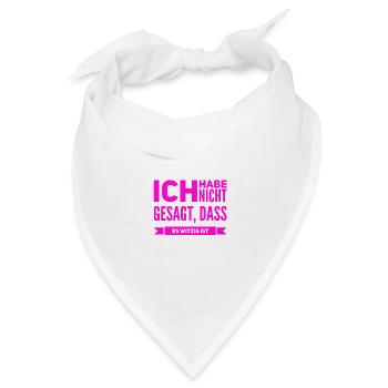 ich kann nicht lachen - Bandana Dreieckstuch - Weiß - Vorne