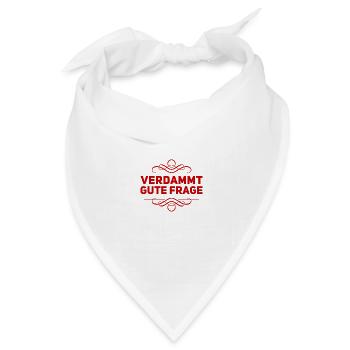 sehr gute Frage - Bandana Dreieckstuch - Weiß - Vorne