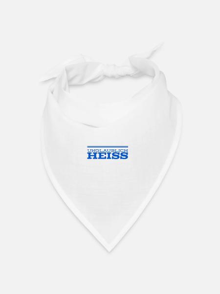 ich bin hübsch - Bandana Dreieckstuch - Weiß