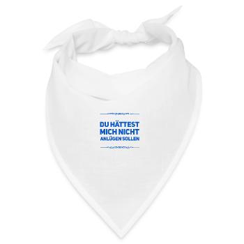 ich bin gegen Lügen - Bandana Dreieckstuch - Weiß - Vorne