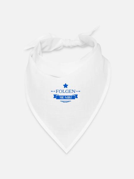 kommen sie mit - Bandana Dreieckstuch - Weiß