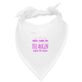 ich steh auf Augenkontakt - Bandana Dreieckstuch - Weiß - Vorne