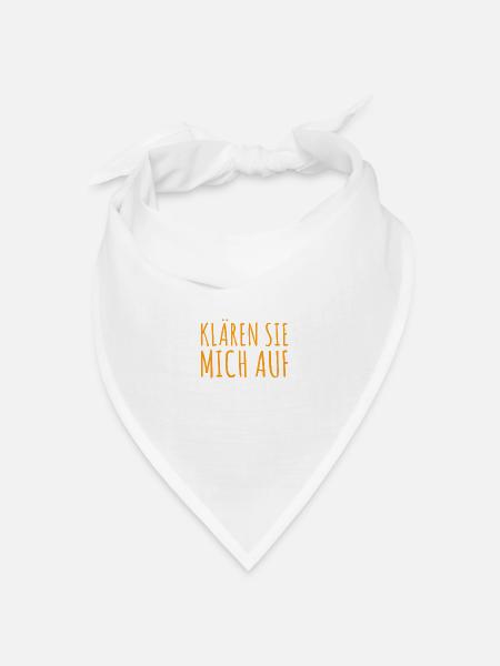 einfach mal aufklären - Bandana Dreieckstuch - Weiß
