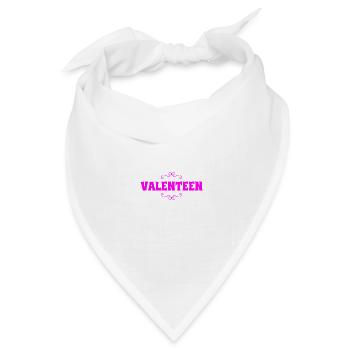 der Valentinstag ist genial - Bandana Dreieckstuch - Weiß - Vorne