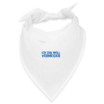 ich vermeide Müll - Bandana Dreieckstuch - Weiß - Vorne